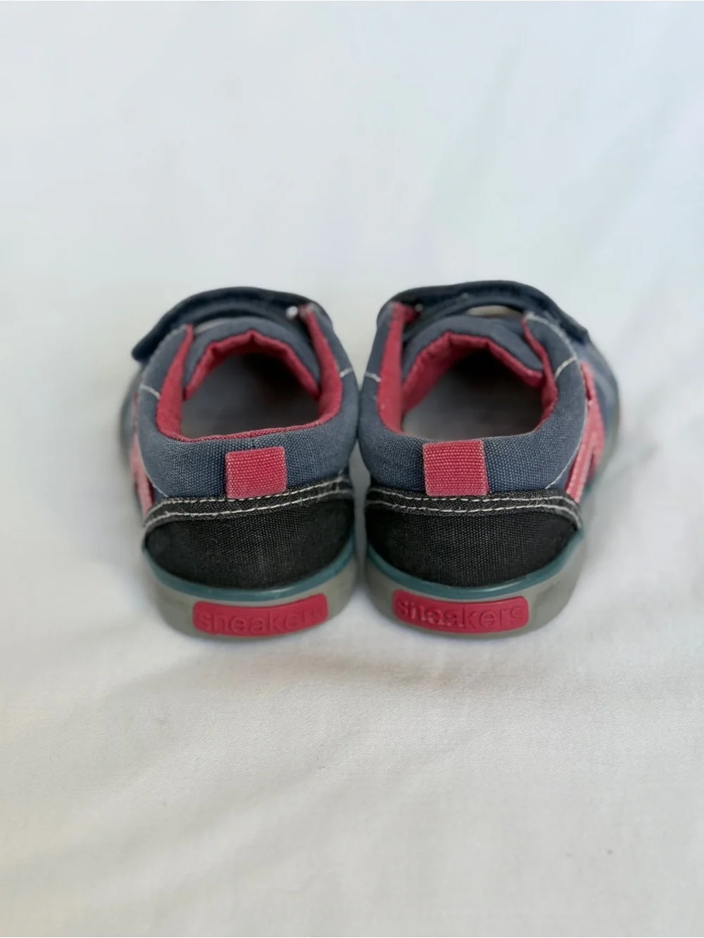 See Kai Run Navy Sneakers with Red Accent and Cream Straps